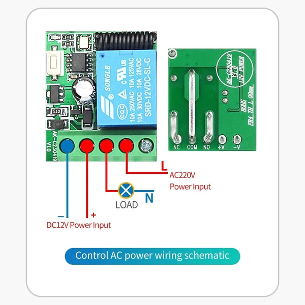 12v DC RF receiver switch