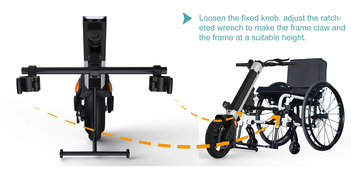 Commuter 36v 12" Electric Handbike Handcycle for Manual Wheelchairs - Inclusive Inc
