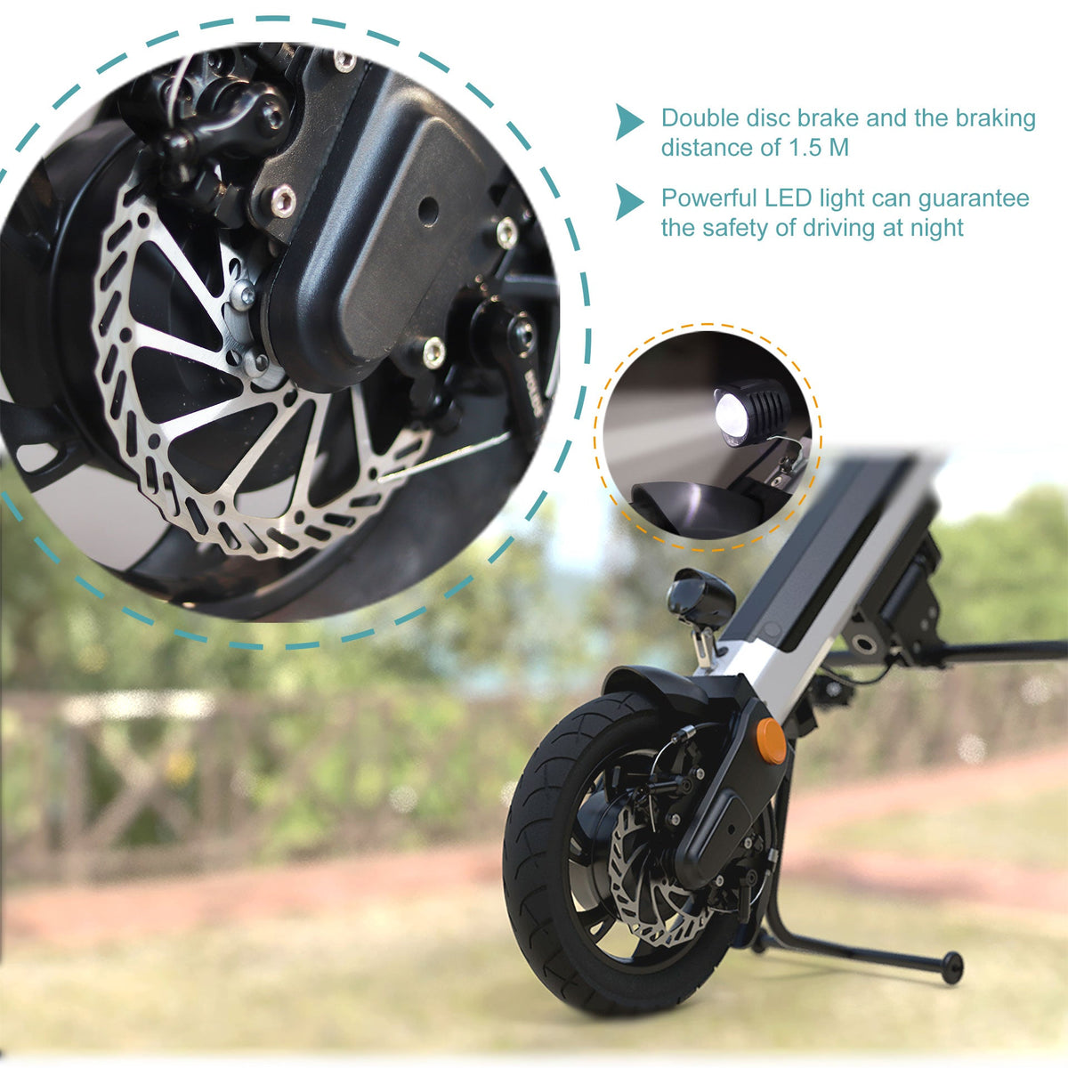 Commuter 36v 12" Electric Handbike Handcycle for Manual Wheelchairs - Inclusive Inc