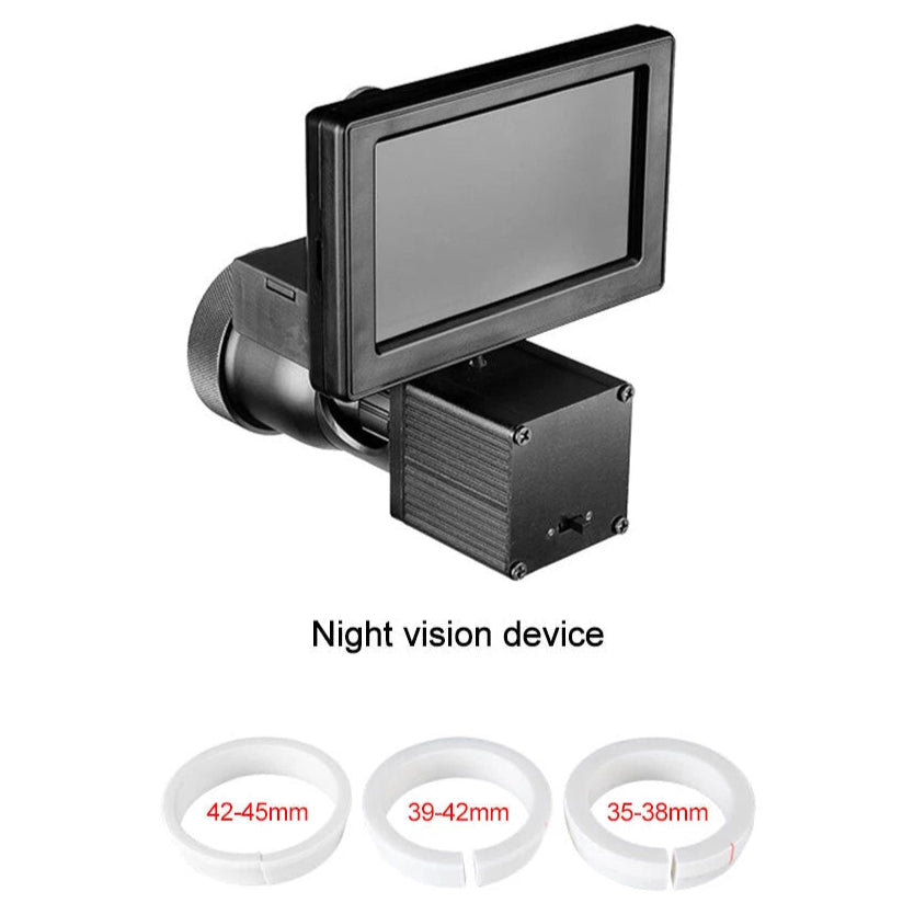 adapters for different diameter scopes from 35mm to 45mm included