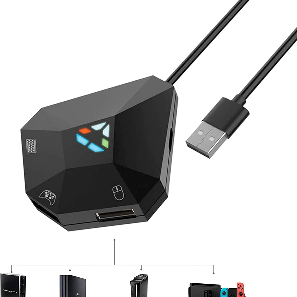 Remappable Mouse & Keyboard to Game Controller for PS4, PS3, Xbox One, 360, Nintendo Switch - Inclusive Inc