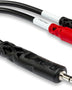 Splitter y Splitter 6 "Fil d'adaptateur - 1m2f - une fiche masculine Stéréo TRS de 3,5 mm à deux prises féminines mono TSF de 3,5 mm