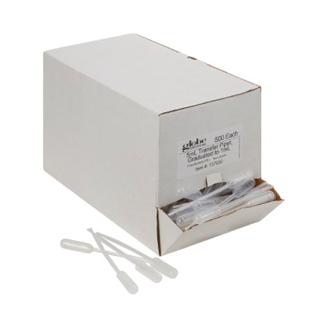 Caja de 400 globos de transferencia científica de pipeta 1.5ml 104 mm