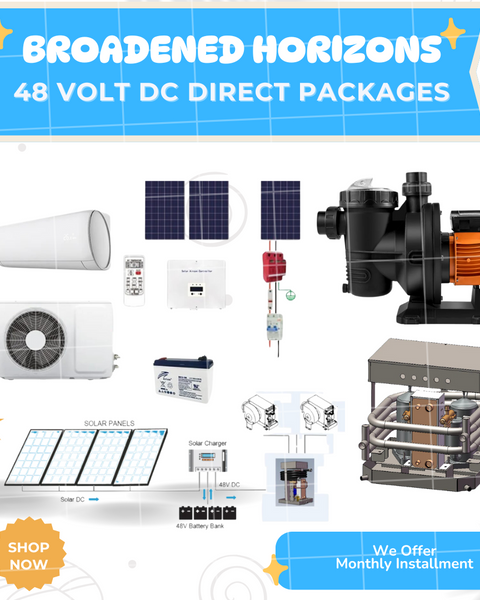 DIY पूर्व-वायर्ड 48V DC-DERECT आपातकालीन जनरेटर प्रतिस्थापन बंडल-इन्वर्टर + बैटरी + जनरेटर