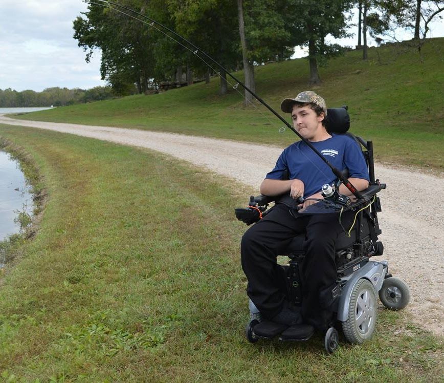 One-Handed Fishing Bundle - Electric Variable-Speed Fishing Reel, Controls, Li-Battery, Graphite Rod, & Tackle - Inclusive Inc