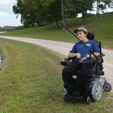 One-Handed Fishing Bundle - Electric Variable-Speed Fishing Reel, Controls, Li-Battery, Graphite Rod, & Tackle - Inclusive Inc