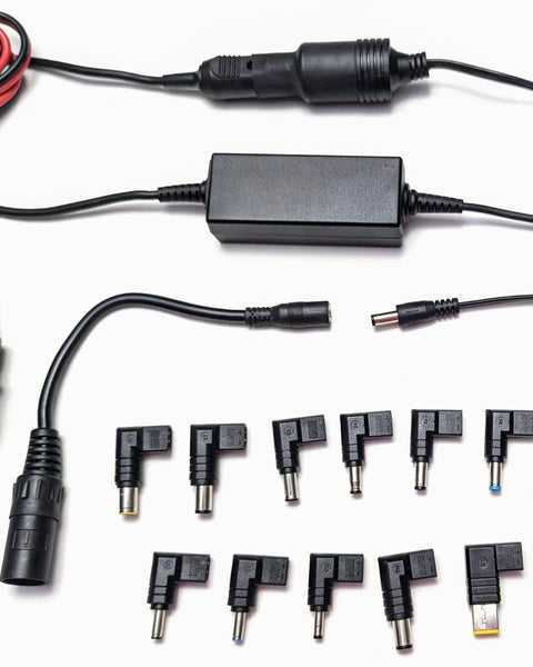 Power2Go v2 Charge any Laptop, Tablet, Tobii, or Augmentative Communication Device from Wheelchair 3-pin Socket or Batteries - 19v 5.2a 100w - Inclusive Inc