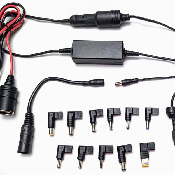 Power2Go v2 Charge any Laptop, Tablet, Tobii, or Augmentative Communication Device from Wheelchair 3-pin Socket or Batteries - 19v 5.2a 100w - Inclusive Inc