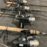 One-Handed Fishing Bundle - Electric Variable-Speed Fishing Reel, Controls, Li-Battery, Graphite Rod, & Tackle - Inclusive Inc