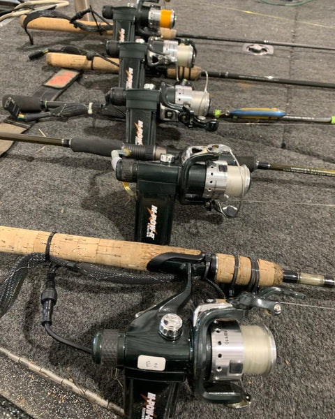 One-Handed Fishing Bundle - Electric Variable-Speed Fishing Reel, Controls, Li-Battery, Graphite Rod, & Tackle - Inclusive Inc