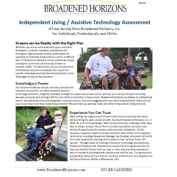 Evaluación integral de tecnología de asistencia para la vida independiente GRATIS