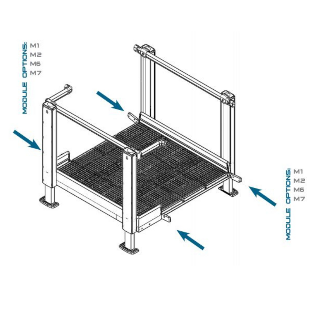 QRamp Módulo 9: Plataforma recta de 4' x 4'
