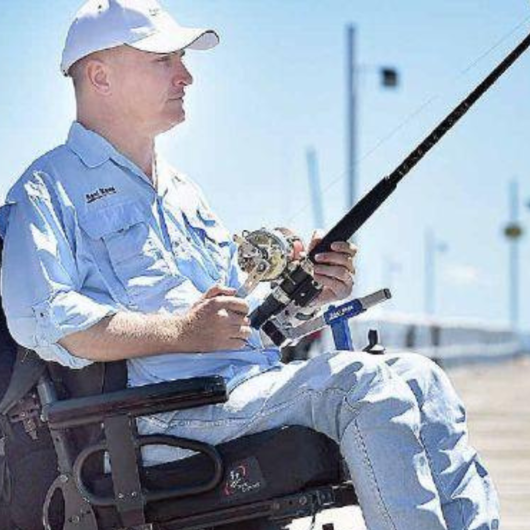 One-Handed Fishing Bundle - Electric Variable-Speed Fishing Reel, Controls, Li-Battery, Graphite Rod, & Tackle - Inclusive Inc