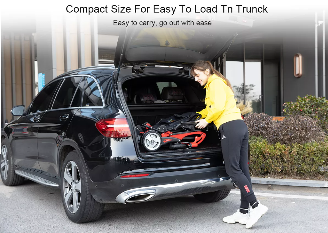 JBH Fibre de carbone pliant en fauteuil roulant au lithium