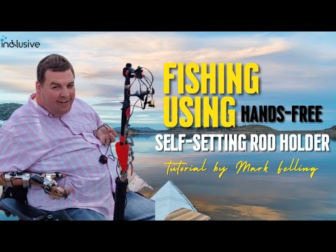 Hooker Hands-Free Self-Setting Wheelchair Rod Holder for Quadriplegics, ALS, MD, SMA