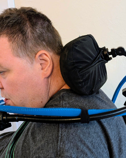 Wheelchair Headrest Post Mount for Sip-n-Puff or H20 Hydration
