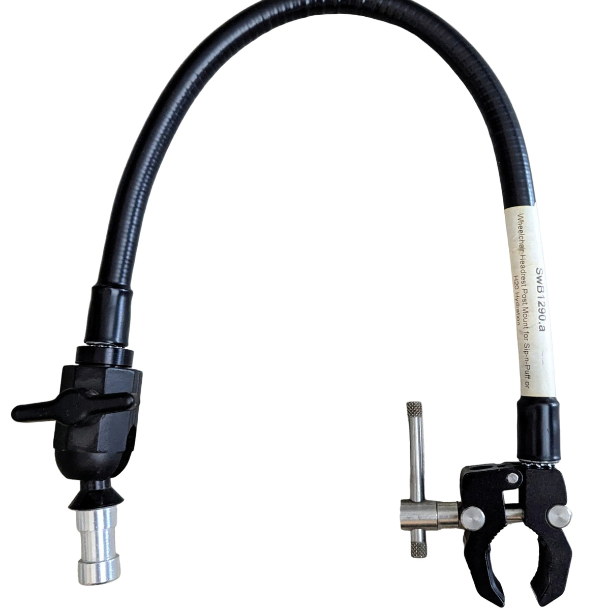 Wheelchair Headrest Post Mount for Sip-n-Puff or H20 Hydration