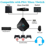 Remappable Mouse & Keyboard to Game Controller for PS4, PS3, Xbox One, 360, Nintendo Switch - Inclusive Inc