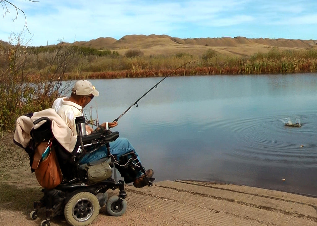 Soporte de caña de pesca en silla de ruedas-Hooker Free Free Self-Self-Self-Self-Selfing On Hands