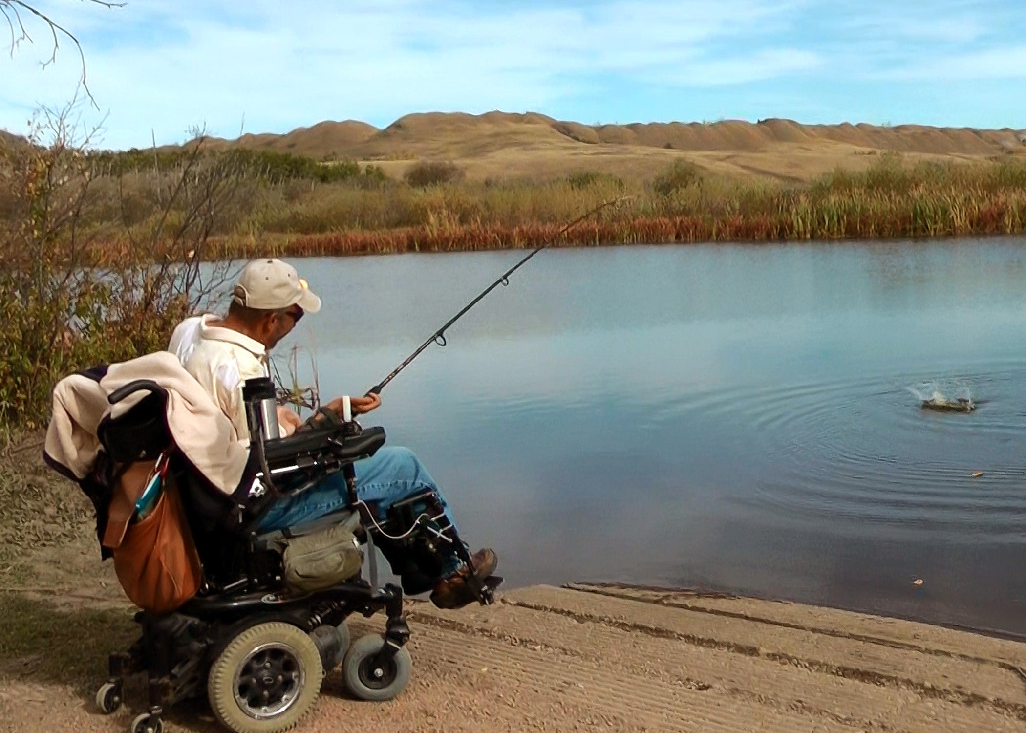 Soporte de caña de pesca en silla de ruedas-Hooker Free Free Self-Self-Self-Self-Selfing On Hands