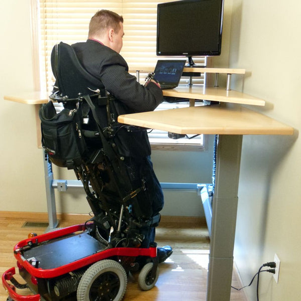 The Maverick Command Center Powered Height Adjustable Workstation Package & FREE USA SHIPPING - Broadened Horizons Direct