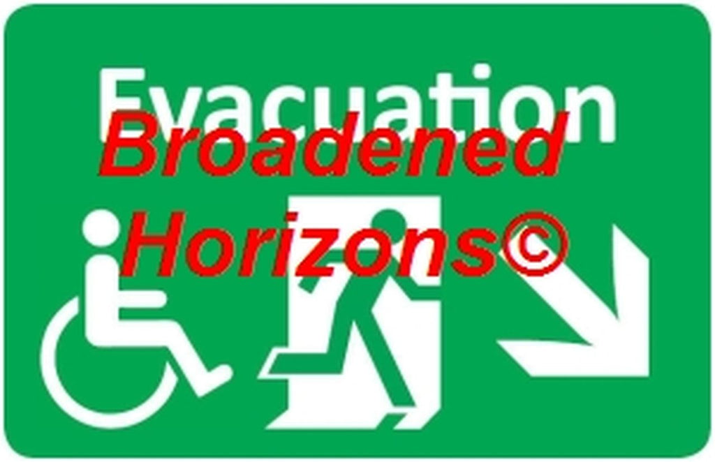 Handicapped Evacuation Wall Signs 7x10in - Broadened Horizons Direct
