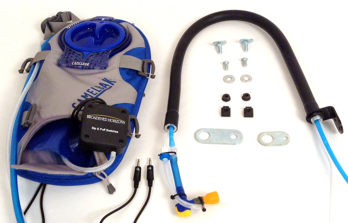 H2O Hydration & Sip / Puff / Bite Control Wheelchair Backrest Mount for Doors, Housemate, or Fortissimo - Broadened Horizons Direct