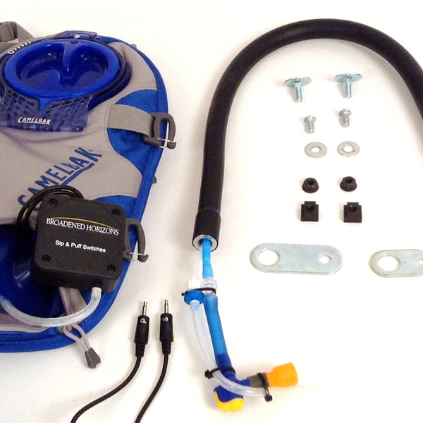 H2O Hydration & Sip / Puff / Bite Control Wheelchair Backrest Mount for Doors, Housemate, or Fortissimo - Broadened Horizons Direct