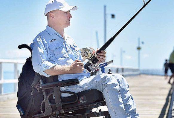 Adaptive Fishing Kit - Electric Variable-Speed Fishing Reel, Controls, Lithium Battery, Graphite Rod, & Tackle - Inclusive Inc