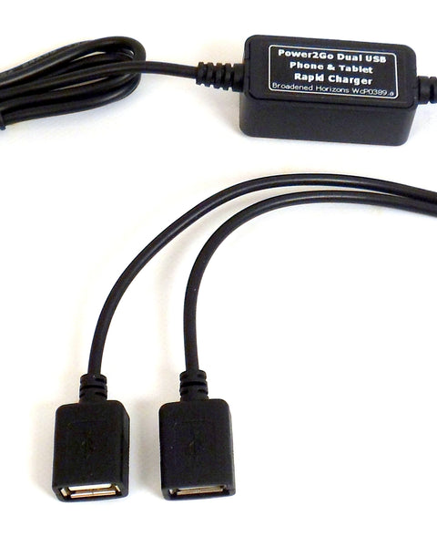 Power2Go Dual USB Phone & Tablet 3A Rapid Charger for iPhone, iPad, Android, and more - Broadened Horizons Direct