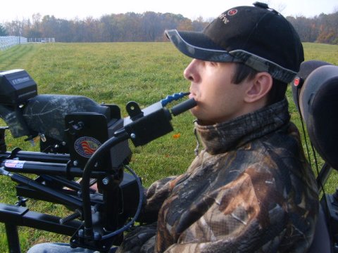 Powershooter Powered Gun Mount Pkg for C1-C5 Quadraplegics - Broadened Horizons Direct