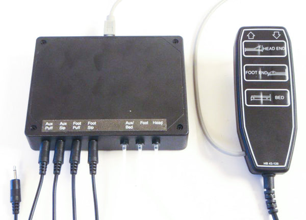 Sip-n-Puff Bed Controller on Bed Mattress Mount - Broadened Horizons Direct