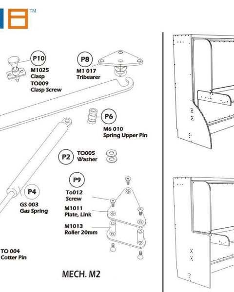 DIY Horizontal Queen Do-It-Yourself Mechanism, Plans Drawings, & Assembly Instructions - Broadened Horizons Direct
