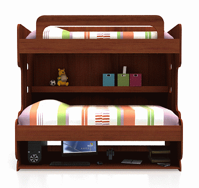 DIY Double-Decker Twin over Twin (Single) Do-It-Yourself Mechanism, Plans Drawings, & Assembly Instructions - Broadened Horizons Direct