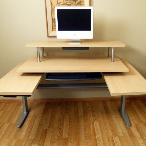 Executive Command Center Power Height Adjustable Workstation Package & FREE USA SHIPPING - Broadened Horizons Direct