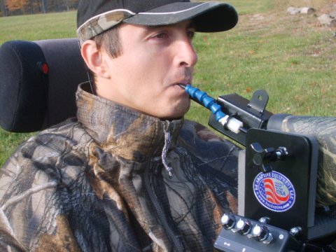 Powershooter Powered Gun Mount Pkg for C1-C5 Quadraplegics - Broadened Horizons Direct