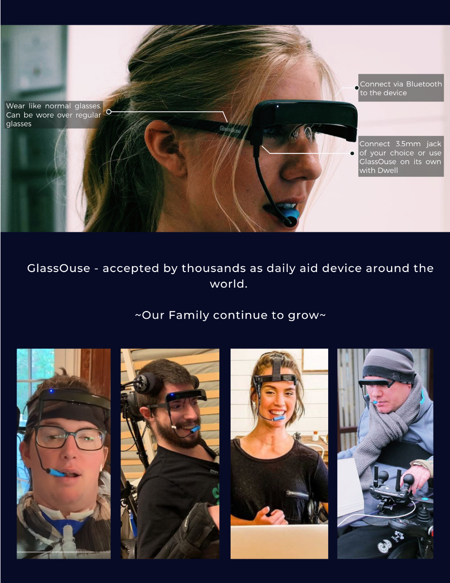 GLOSTOUSE V1.4 Bluetooth Hands-Free Motion Mouse