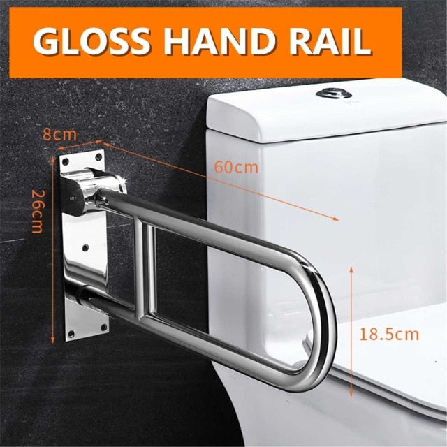 Asideros plegables para inodoro - Acero inoxidable
