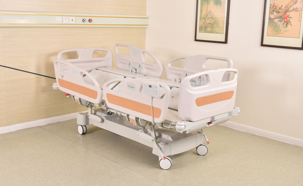 Horizonal Lateral Rotation 5 Function Hospital Bed with 33 x 77 inch Mattress - FREE Continental USA Shipping - Broadened Horizons Direct
