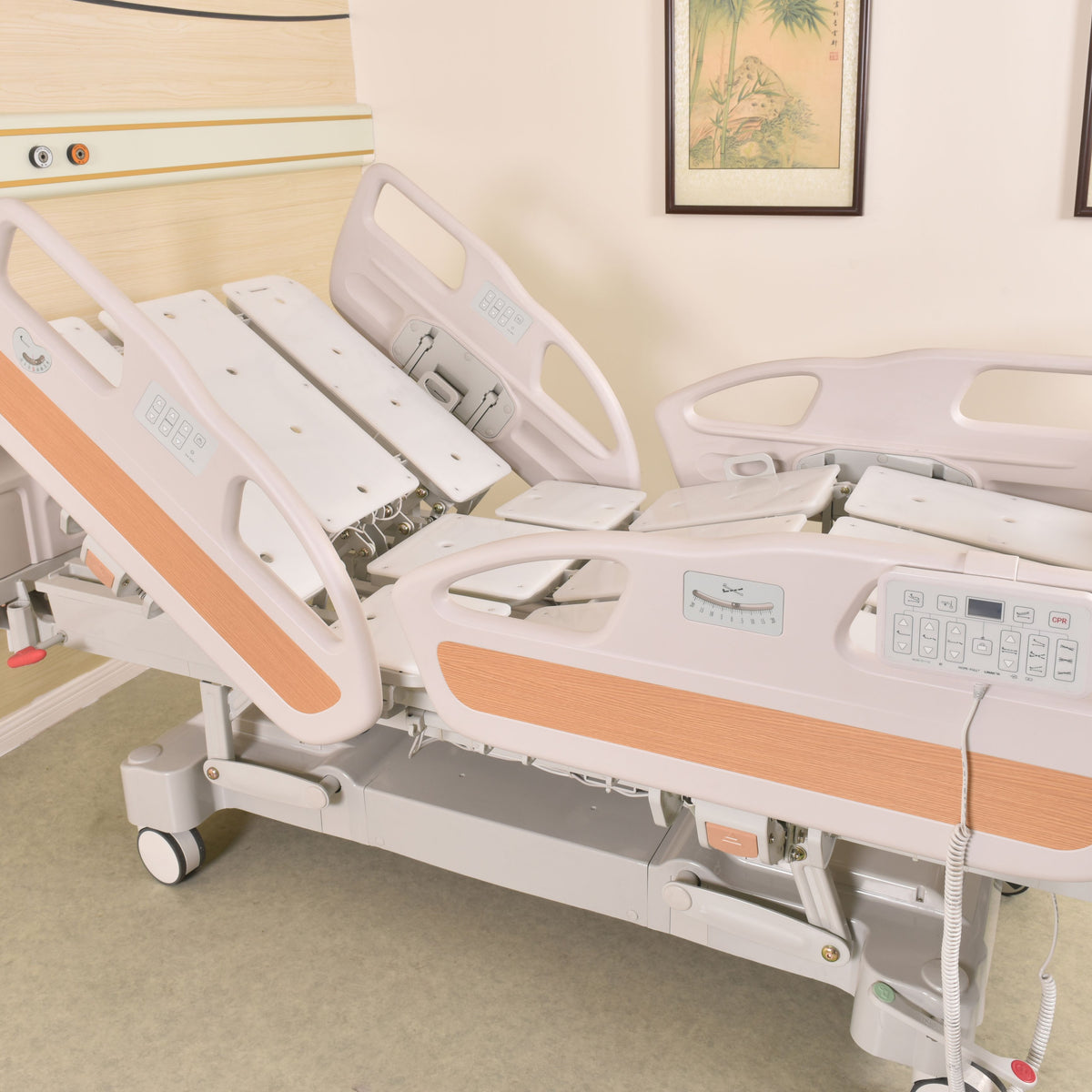 Horizonal Lateral Rotation 5 Function Hospital Bed with 33 x 77 inch Mattress - FREE Continental USA Shipping - Broadened Horizons Direct