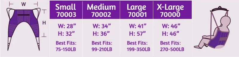 通用Hoyer风格的患者吊索