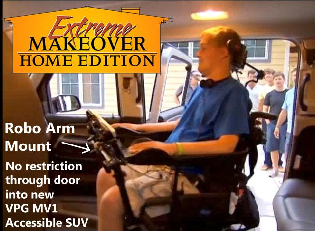Robo Arm Mount Kit for Wheelchair or Bed - Broadened Horizons Direct