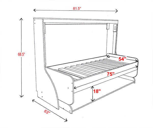 Full (Double) or Queen HiddenBed M2 Mechanism Kit - Broadened Horizons Direct