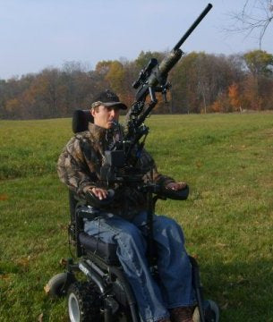 Powershooter Powered Gun Mount Pkg for C1-C5 Quadraplegics - Broadened Horizons Direct