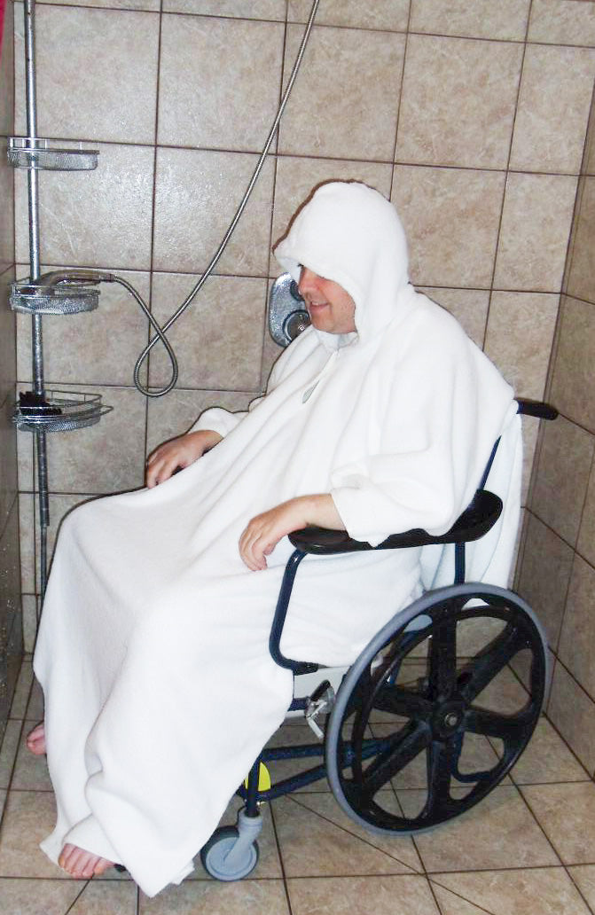 Comfort Robe - Bathroom Privacy & Comfort for Wheelchairs - Broadened Horizons Direct