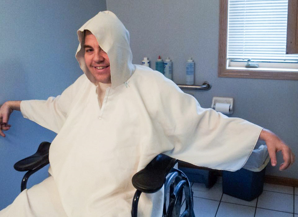 Comfort Robe - Bathroom Privacy & Comfort for Wheelchairs - Broadened Horizons Direct
