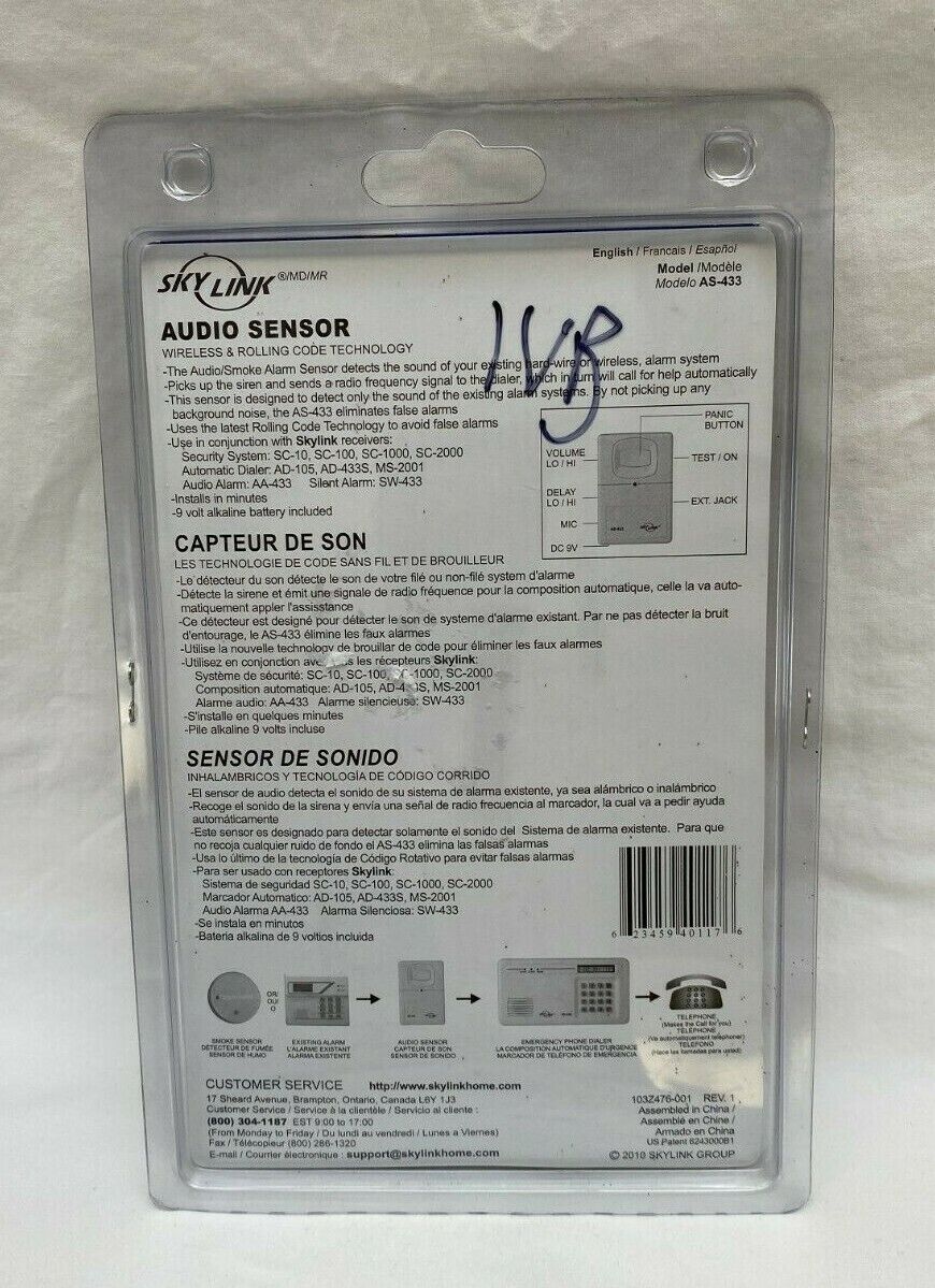 Alarma de audio Skylink modelo AA-433