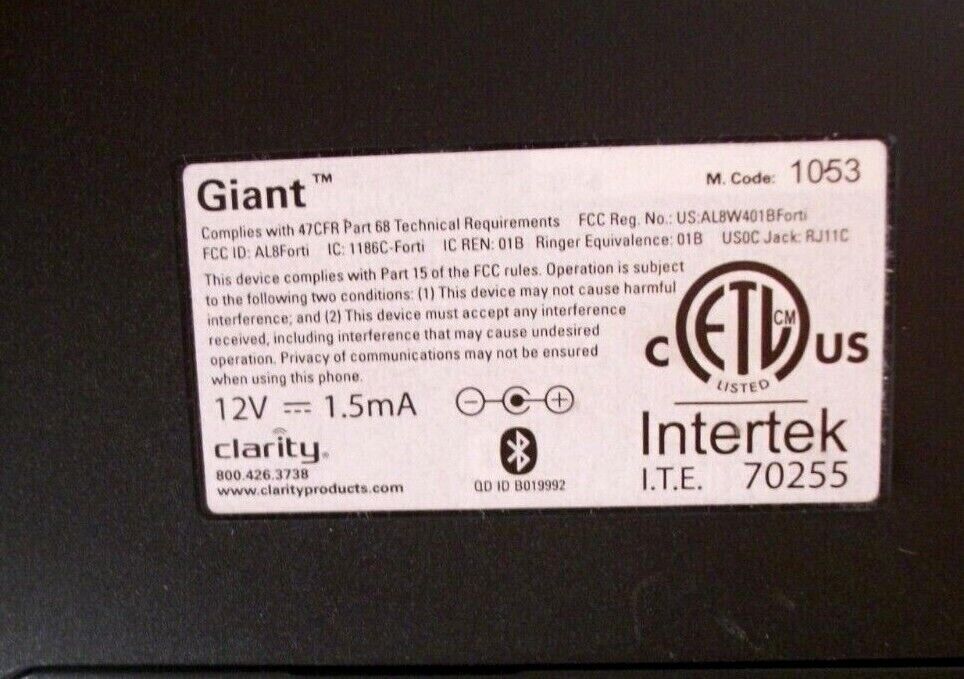 Clarity Giant Bluetooth Extra Loud haut-parleur 58270.200